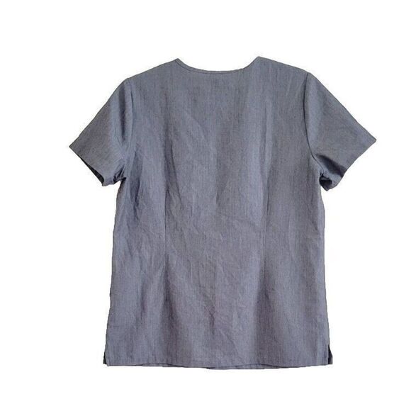 Figs Casma Scrub Top Three Pocket Short Sleeve Graphite Gray Size Medium - Picture 8 of 10